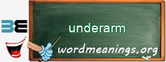 WordMeaning blackboard for underarm